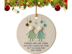 Decorações Natal Amizade Enfeites Acrílico Pingentes Coração Entalhados Mulher Família Aniversário Páscoa - À GOKOCO