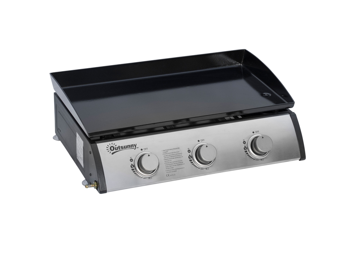 Churrasqueira portátil 2 em 1 a gás propano, 7 Kw, para mesa ou uso independente