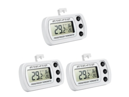 Lurelia Termo-higrómetro Com Sensor, 6 Unidades, Para Frigorífico E Congelador, Alta Precisão, Visor Lcd, Memória Máx./mín., Impermeável