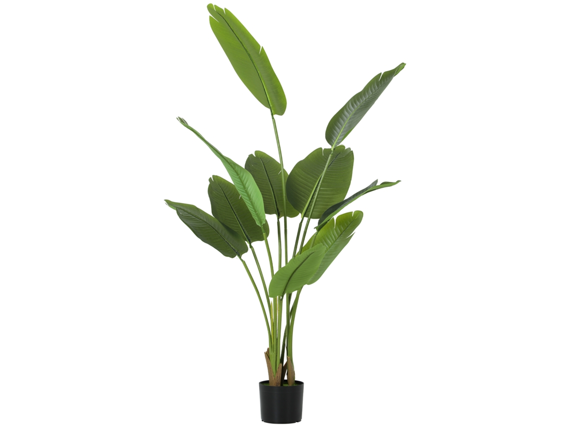 Planta Artificial Interna De 160 Cm, Árvore Artificial Com Vaso Plástico E Solo Para Vasos Em Reboque, Verde Mc