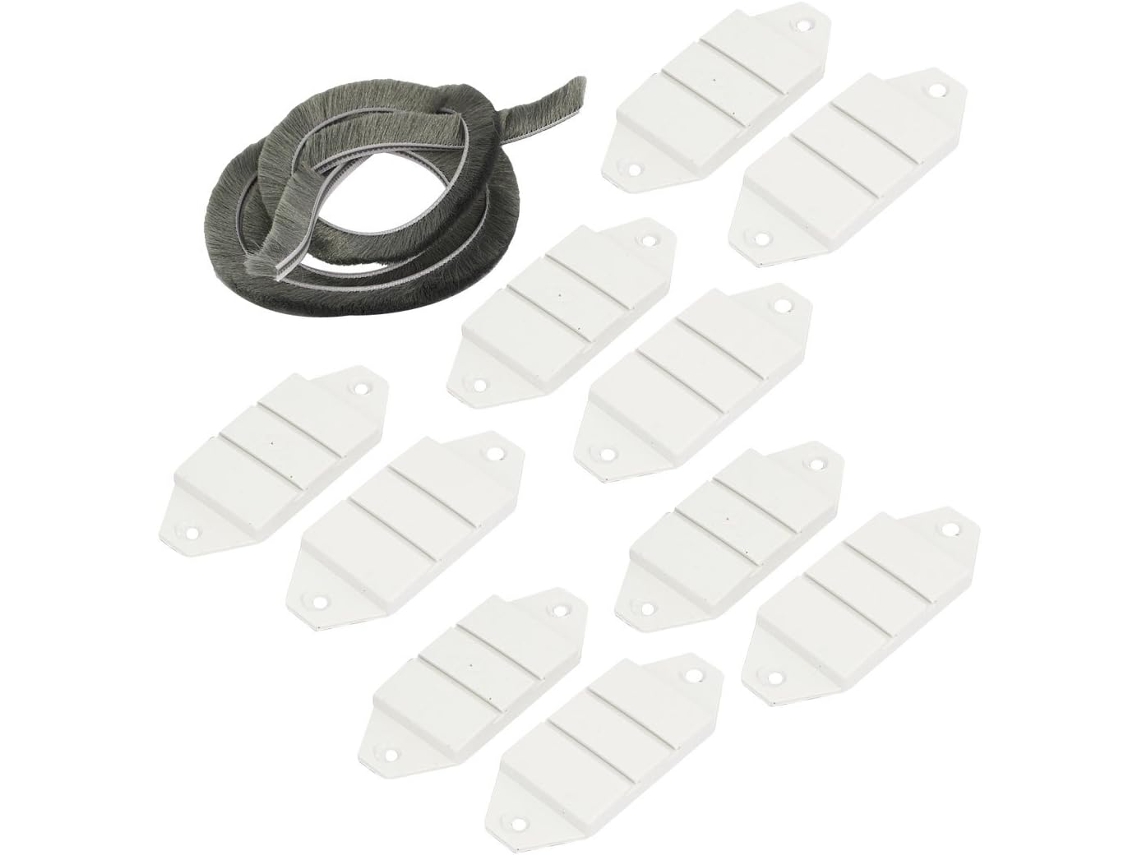 10 Peças de Bloco Plástico À Prova Vento para Janela Deslizante 90 Mm X 36 8 com Fita Vedação CHABERLU