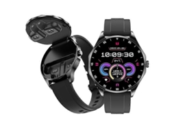 Relógio inteligente X20 2 em 1 com Bluetooth, TWS, monitor de saúde e tela AMOLED de 1,43 polegadas Ly Ebike