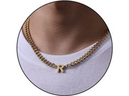2026 collar de Cadena Cuban Link Con Letra Inicial A z de Acero Inoxidable 6.5mm 18+2 Pulgadas Regalo de Joyería para Hombres, Mujeres Y Niños