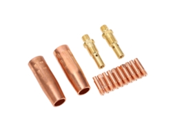 Kit De Acessórios Para Pistola De Soldadura Mig Com 14 Peças: 10 Eletrodos, 2 Bocal De Gás De 1/2 Polegada E 2 Difusores De Gás 35-50 Para Magnum 100l