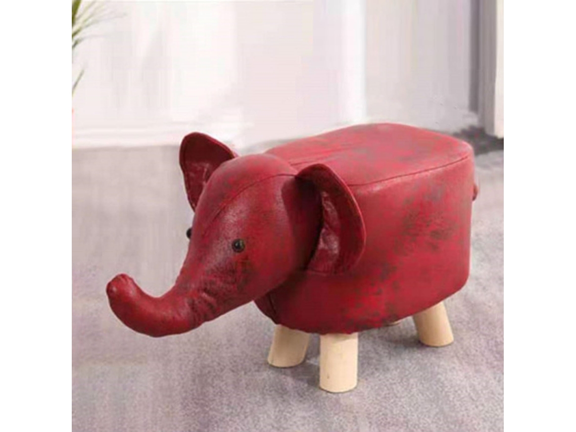 Escabelo animal fofo cartoon pequeno banco infantil multiuso para casa jardim infantil vermelho S/MARCA