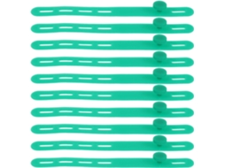 Pacote com 50 Alipis Abraçadeiras de Silicone Verdes, Clipes Ajustáveis para Cabos Usb, Organizador Fios Elé