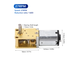 Motor Redutor De Engrenagem Worm 12v Dc Com Alta Torque E Baixo Ruído - Laxiscreed