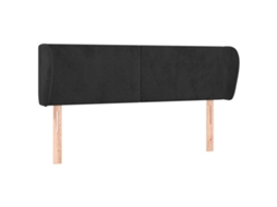 Headboard, Headboards Vidaxl Preto Veludo (147 X 23 X 78/88 Cm)