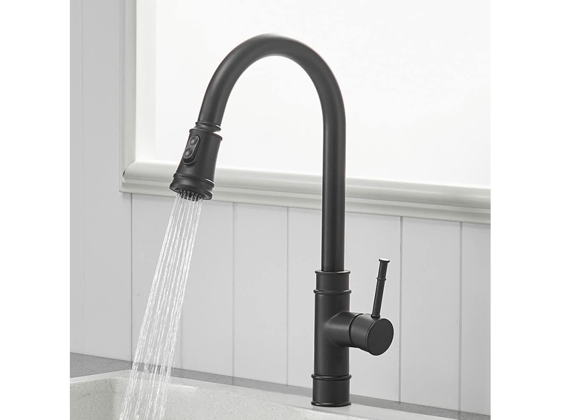 Torneira De Cozinha, Modelo 866095, Dourada Com Uma Única Alça Prateada.