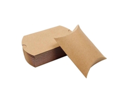 Caixas De Almofadas De Papel Kraft Com 100 Unidades, Caixas De Doces Com Barbante, Pacote De Presente De Casamento De Natal E Halloween Hengjian
