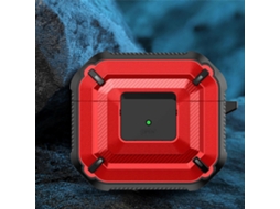 Capa protetora para fones de ouvido com textura de diamante, com interruptor e gancho para AirPods 3 GIECY