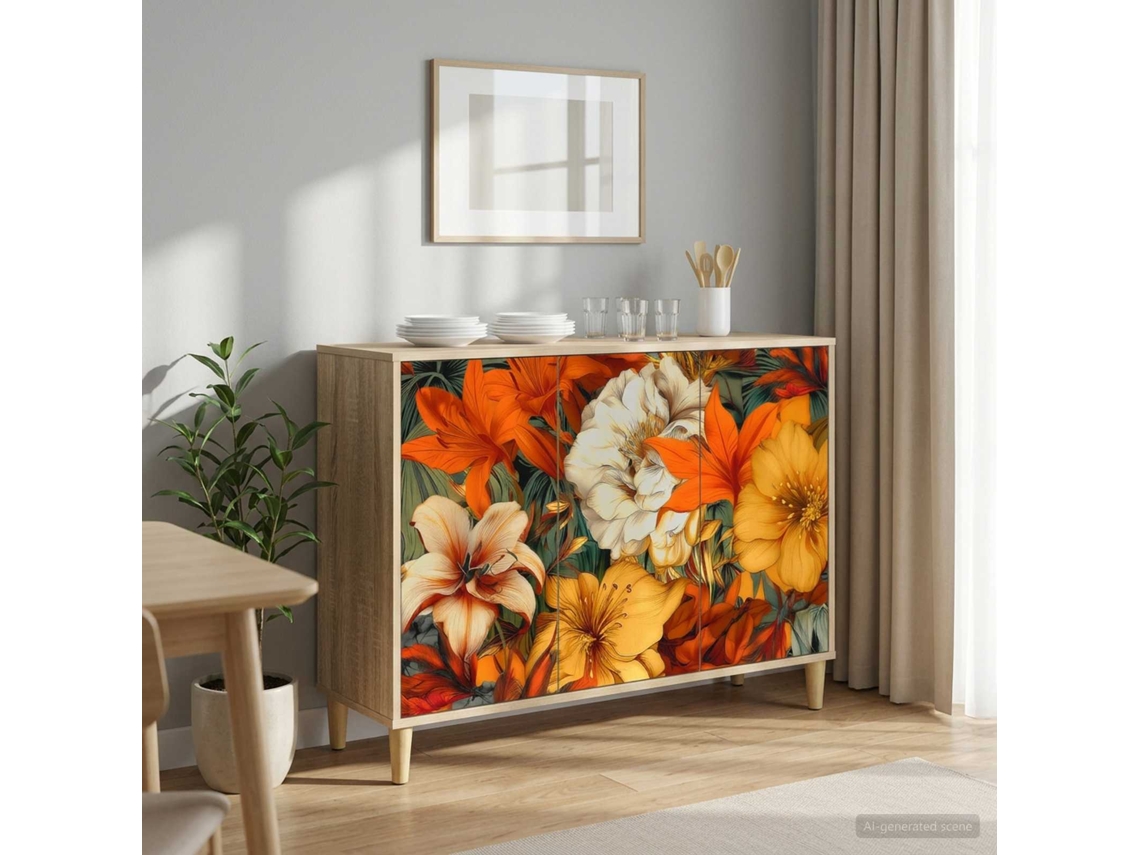 Vidaxl Buffet Gennep Sonoma 102 X 33 X 75 Cm Derivados De Madeira