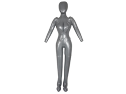 Modelo Inflável Mulher S/MARCA, corpo completo, 170cm, PVC, para exposição em janelas