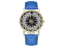 Relógio de pulso masculino Zhoulianfa azul royal com mostrador redondo analógico de quartzo.