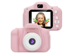 Câmara de Filmar Digital Infantil Mini Recarregável Infantil de 13 Milhões de Pixels Inteligente X2S Versão de Atualização Rosa