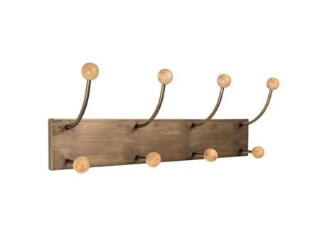 Bengaleiro de parede ROMIMEX Castanho Metal madeira de pinho 51 x 19 x 13 cm