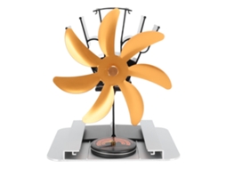 Ventilador Lareira (Modelo vertical em forma de I com 7 pás, equipado com placa de isolamento térmico e termômetro)