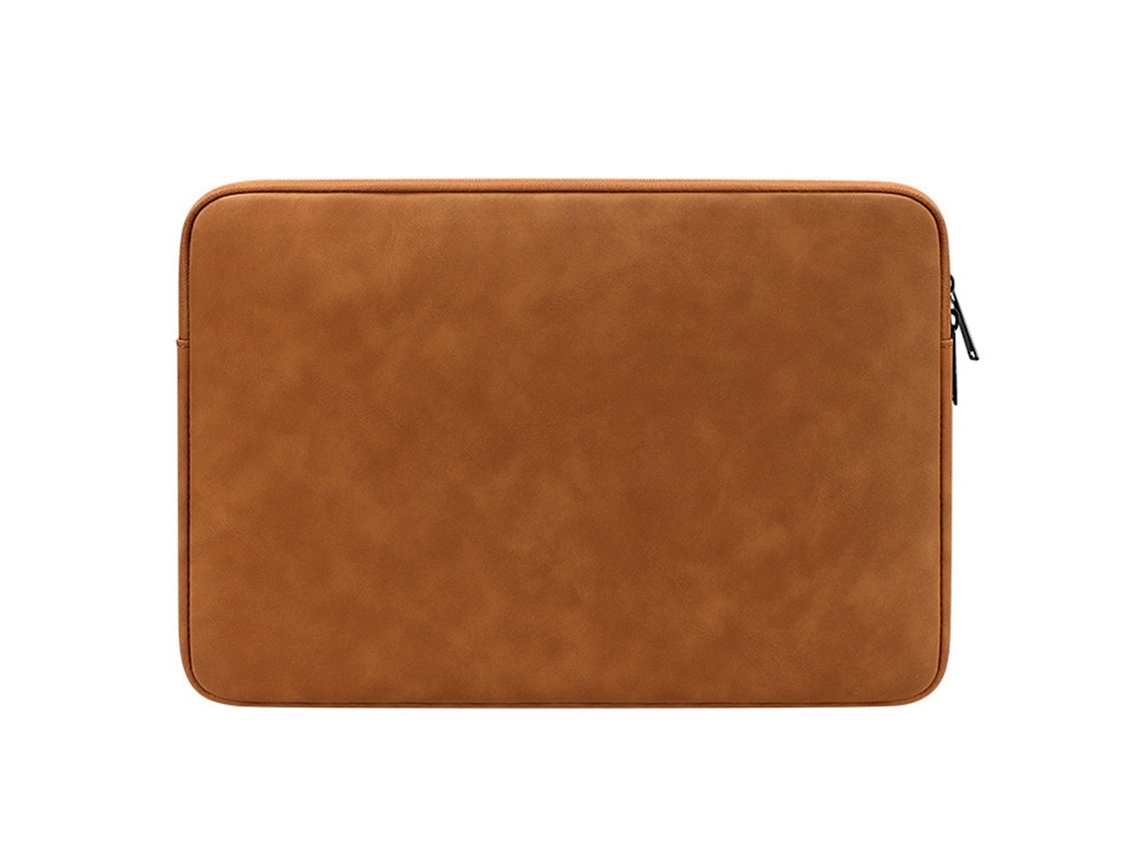 Capa De Couro Para Laptop Com Forro Macio, 14-15,4", Marrom.