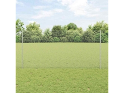 Vidaxl Cerca Hexagonal Com Poste 25 X 1,2 M Aço Galvanizado Prateado