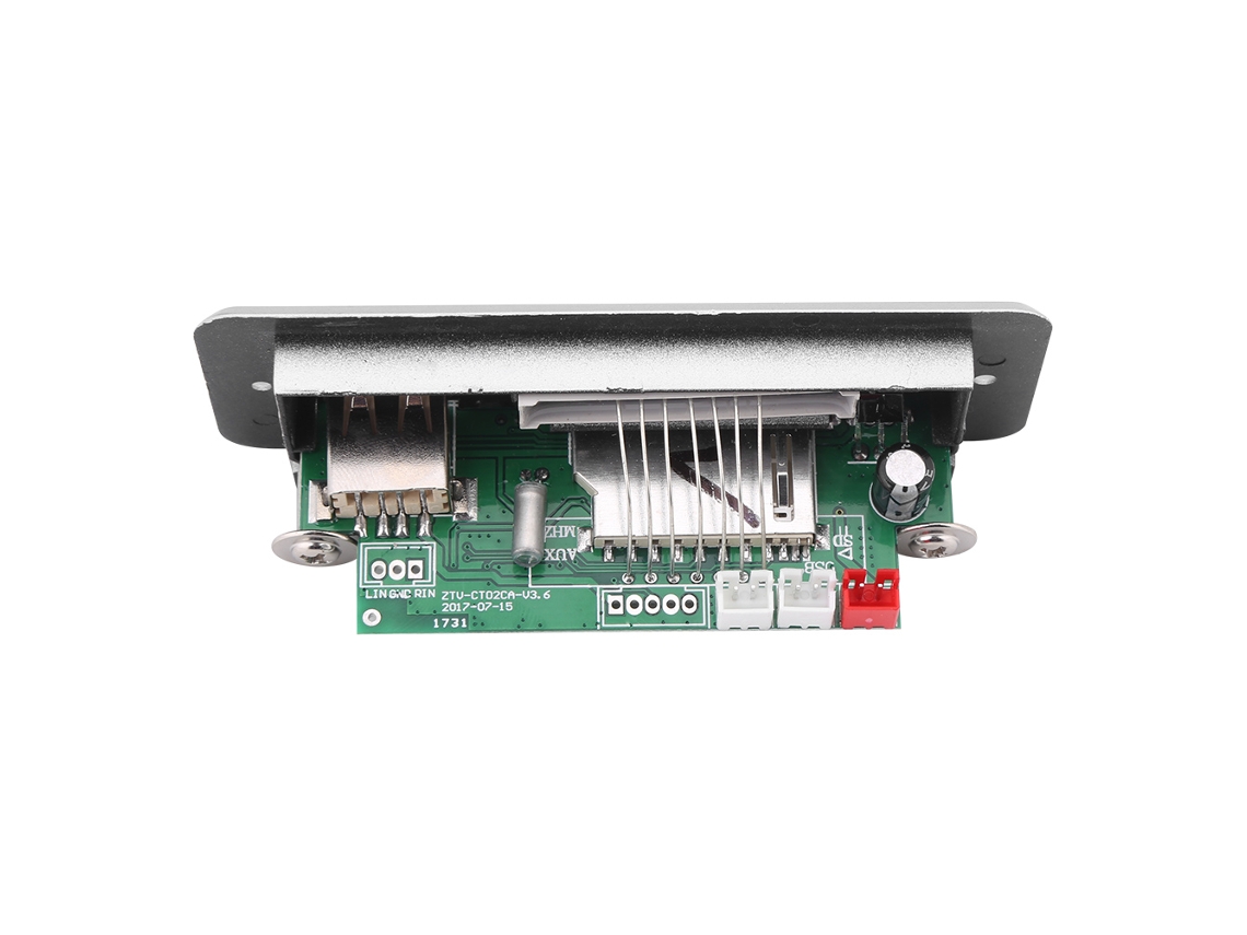 Placa decodificadora MP3 DC 5V USB TF com rádio, display LED vermelho e controle remoto