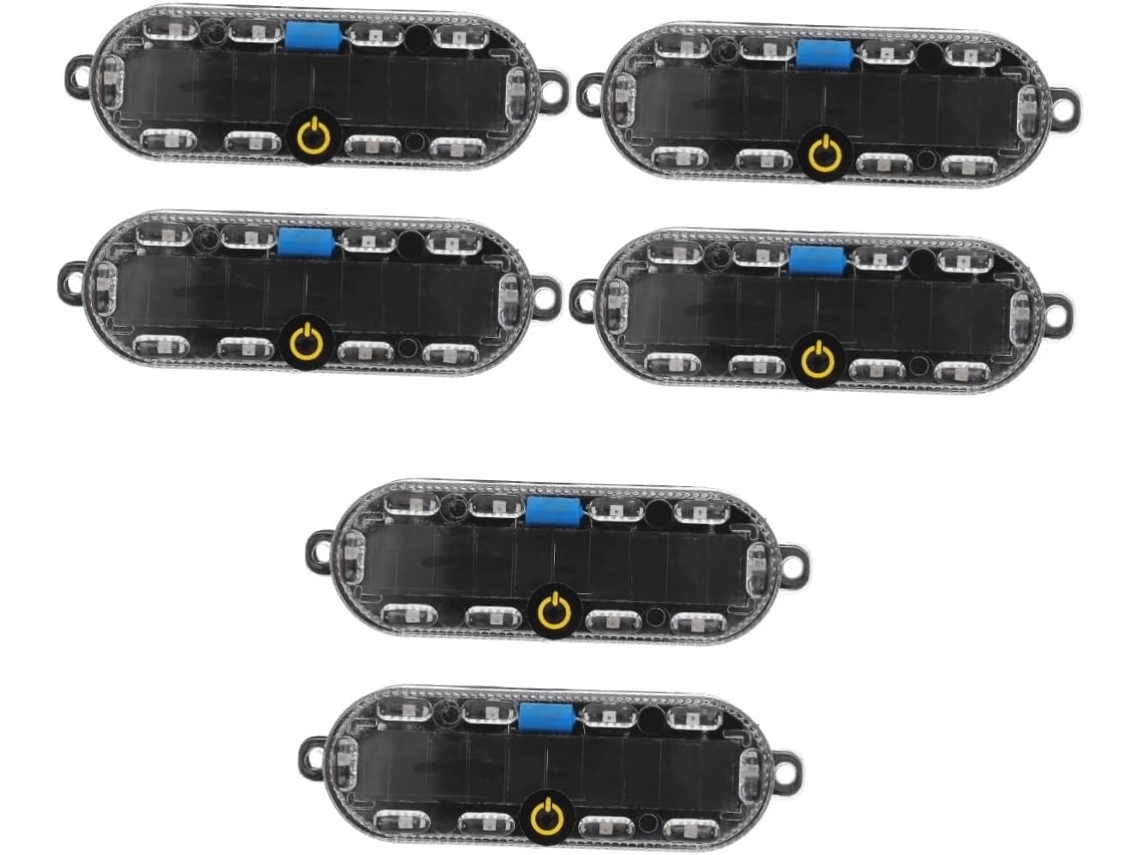Conjunto De 6 Luzes Solares Ounona, Luzes De Segurança E Sinalização Para Motocicletas Com Iluminação Traseira