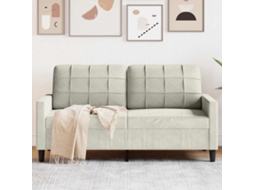 Vidaxl Sofá De 2 Lugares Veludo 140 Cm Cor Creme