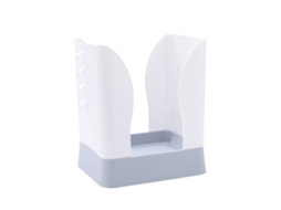 Lixeira de plástico expansível Slowmoose com suporte para saco de lixo, grande capacidade para cozinha e banheiro, cinza claro