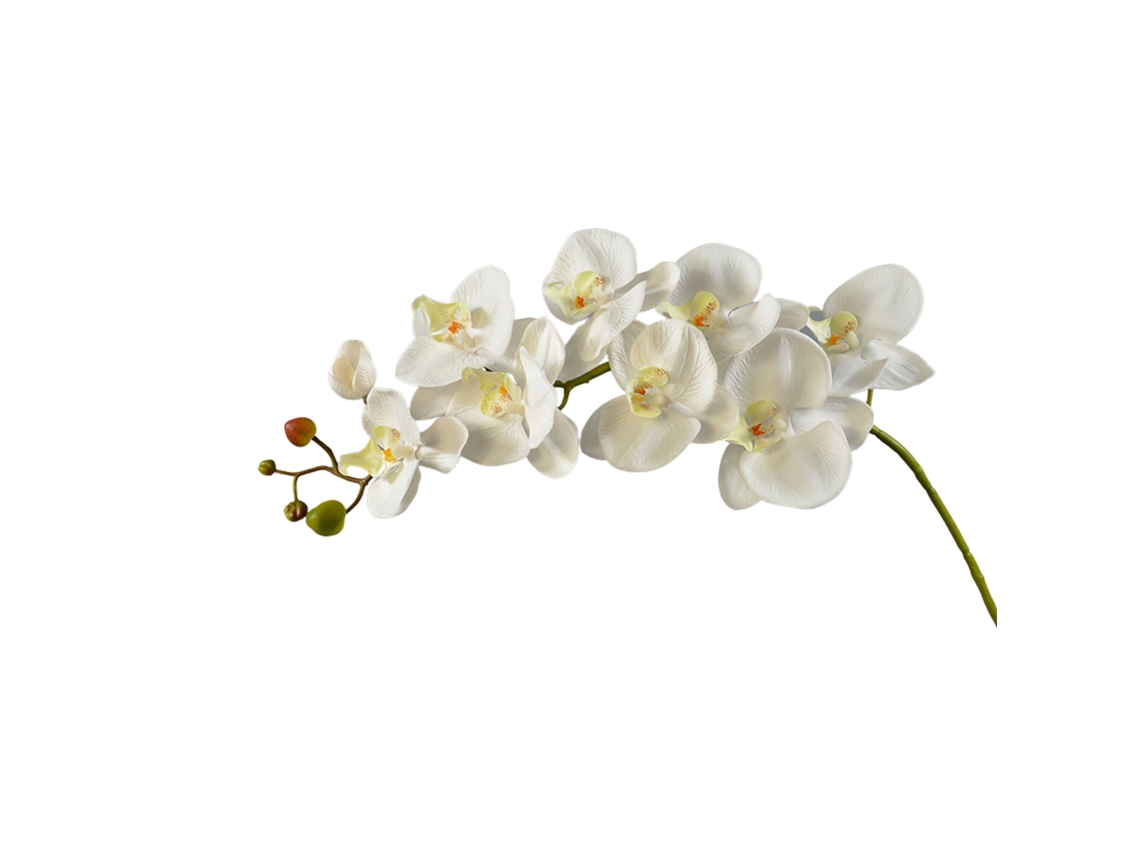Laxiscreed Flor De Phalaenopsis Artificial Xianwen Com 9 Cabeças, Branca, Altura 104cm