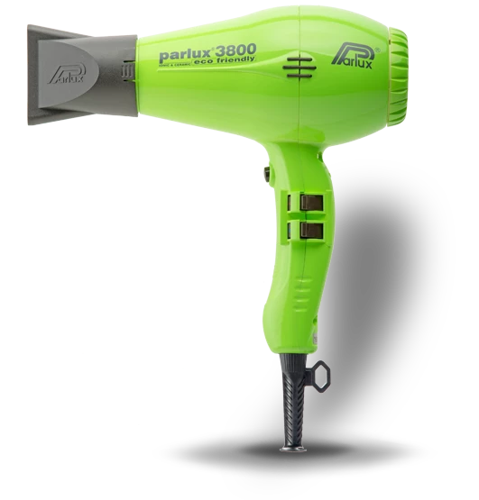 Secador de Cabelo ECELEN Parlux3800 Verde Profissional com Íon Cerâmica Secador de Cabelo Ecológico 1600 W 3 Níveis de Temperatura