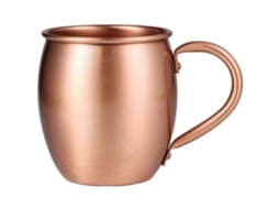 Caneca De Cobre Puro 100, 530ml, Copo Tambor, Para Coquetel, Restaurante Ou Bar, Bebidas Geladas Aquaforge