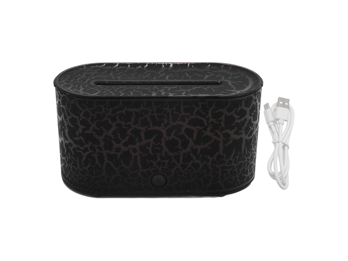 Laxiscreed Umidificador De Aromaterapia Crack Flame Com Chamas Coloridas Para Mesa E Escritório