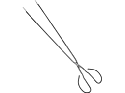 Pinça Longa De Metal Para Manusear Carvão E Lenha Em Churrasqueiras Lareiras, Com Cabo De Metal Alongado Para Uso