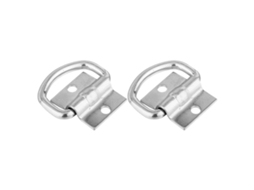 Conjunto de 2 anéis de amarração rodoviária de alta resistência em ferro galvanizado estampado, design