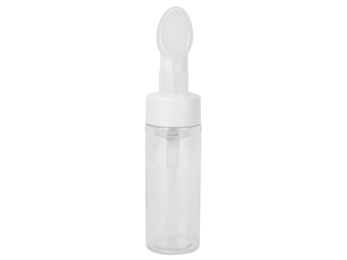 Botella Transparente Reabastecible De 200 Ml De Limpiador Facial Espumoso Con Cepillo