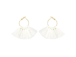 Brincos De Orelha Simples Com Tassel Em Forma De Leque