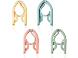 4 packs de cabides dobráveis de viagem, 4 cores, para casa, viagem, camping, outdoor | S/MARCA