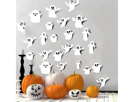 63 Fantasmas De Halloween Autocolantes 3d Removíveis Para Janelas Aiailikill