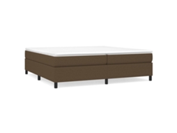 Estrutura de Cama com Molas Tecido Castanho Escuro MAISON EXCLUSIVE (200x200 cm)
