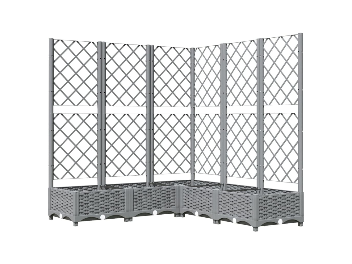 Vaso de jardim VIDAXL Cinzeto Polipropileno (120x120x121,5 cm)