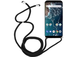 Capa Xiaomi MI A2 HONGWE. Com corda Transparente, Preto