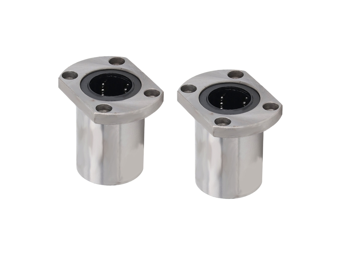 Kit 2pcs Rolamento Linear Com Bola Flange Elíptico Aço Para Equipamentos Máquinas