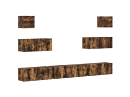 Tv Cabinet Set, Tv Cabinet Sets Vidaxl Marrom Madeira Processada (n/a)