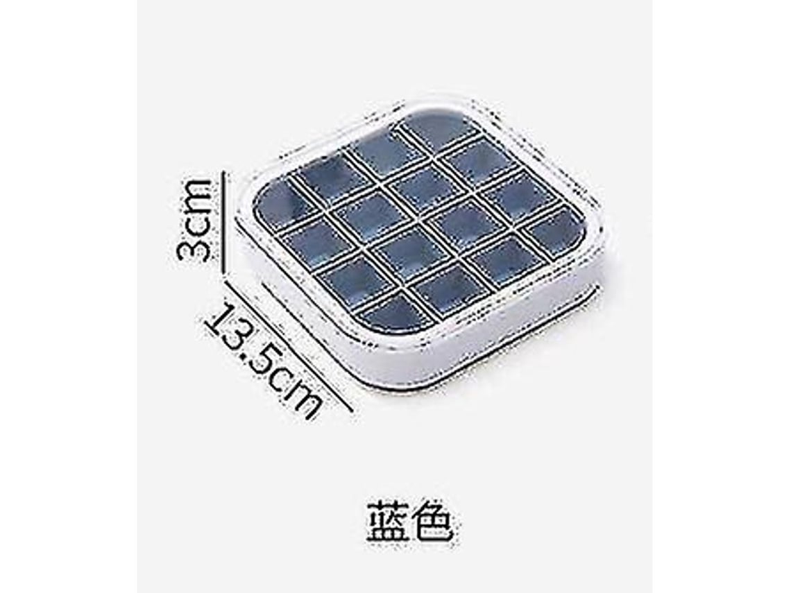 Moldes de Gelo de Silicone com Tampa, 16 Cubos, Cinza
