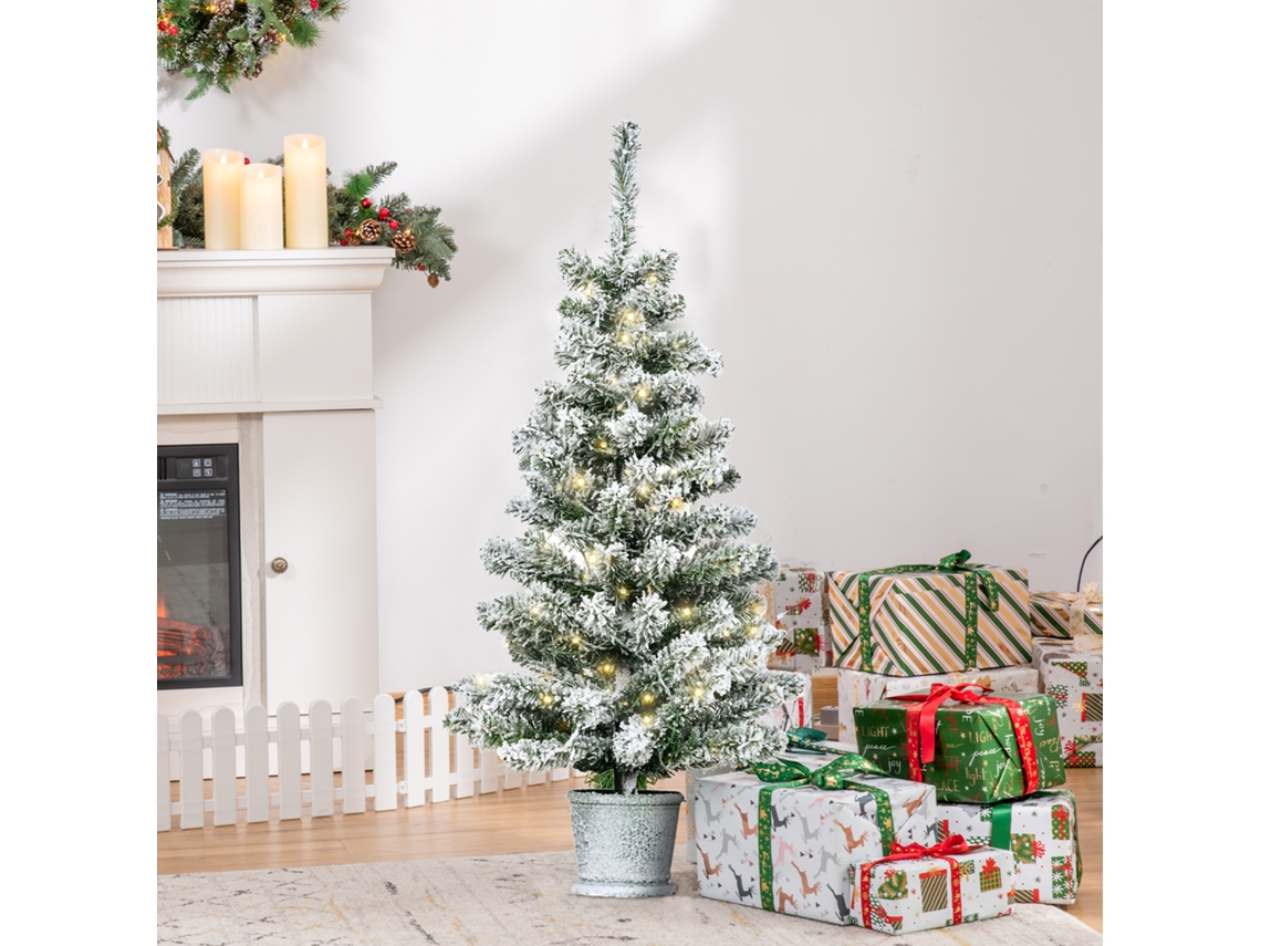 Árvore De Natal Artificial, Em Metal, Pvc, Com Iluminação Led