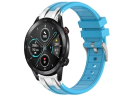 Pulseira De Silicone Royal De 22 Mm Com Fecho De Liberação Rápida Prateado