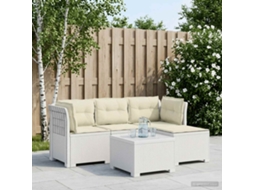 Vidaxl Sofá De Jardim Para 4 Pessoas Com Almofadas Estilo Rattan Pp