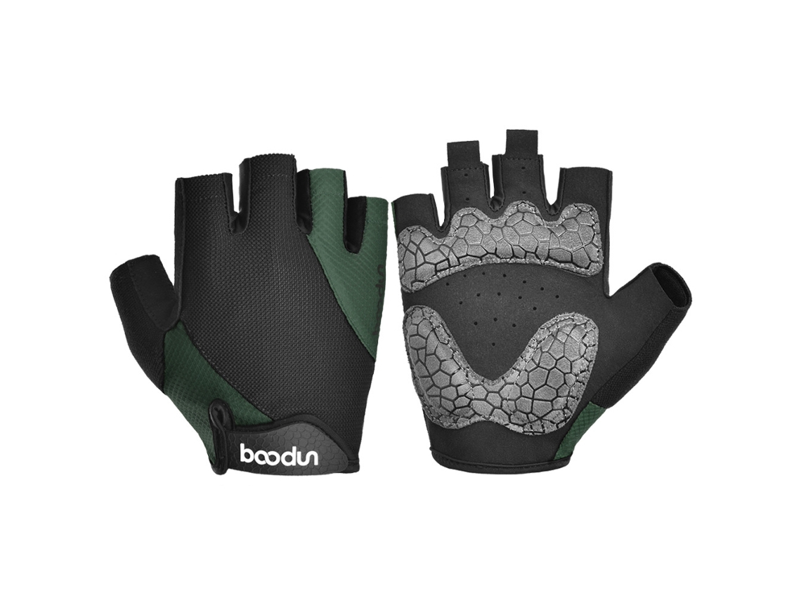 Botões de lycra MDUG respiráveis de meio dedo, antiderrapantes para mountain bike e estrada (Xl)