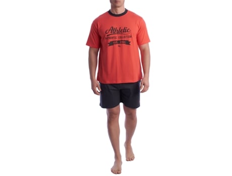 Pijama masculino de verão em algodão com manga curta KL30000 Kisses and Love