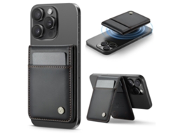 Capa Para Iphone 17/16/15/14/13 Com Suporte Para Cartão Magsafe, J06 Preta