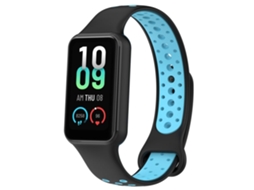 Pulseira De Silicone Compatível Com Xiaomi Smart Band 8 Active/ Redmi 2, Macia E Durável, Em Chenille Preto Azul